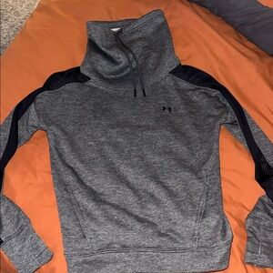 Under Armour Charcoal and Black High-Neck Sweatshirt
